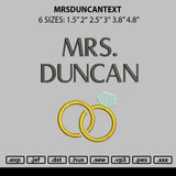 Duncantext Embroidery File 6 sizes