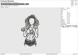 MUSCLE GIRL V5 NO FACE Embroidery File 6 size