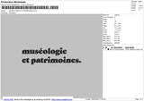 MUSEOLOGIE ET PATRIMOINES Embroidery