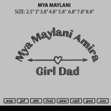 Mya Maylani Embroidery File 6 sizes