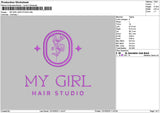 Mygirltext Embroidery File 6 sizes