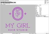 Mygirltext Embroidery File 6 sizes