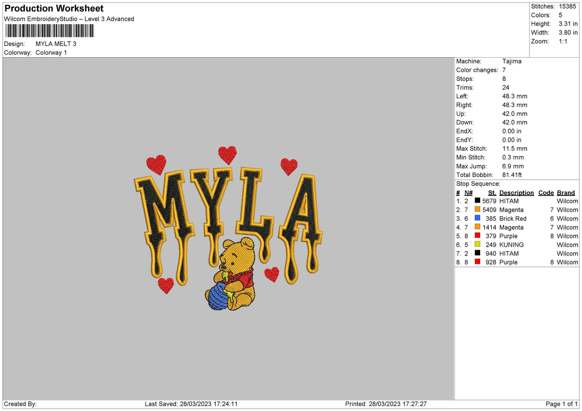 Myla Melt Embroidery