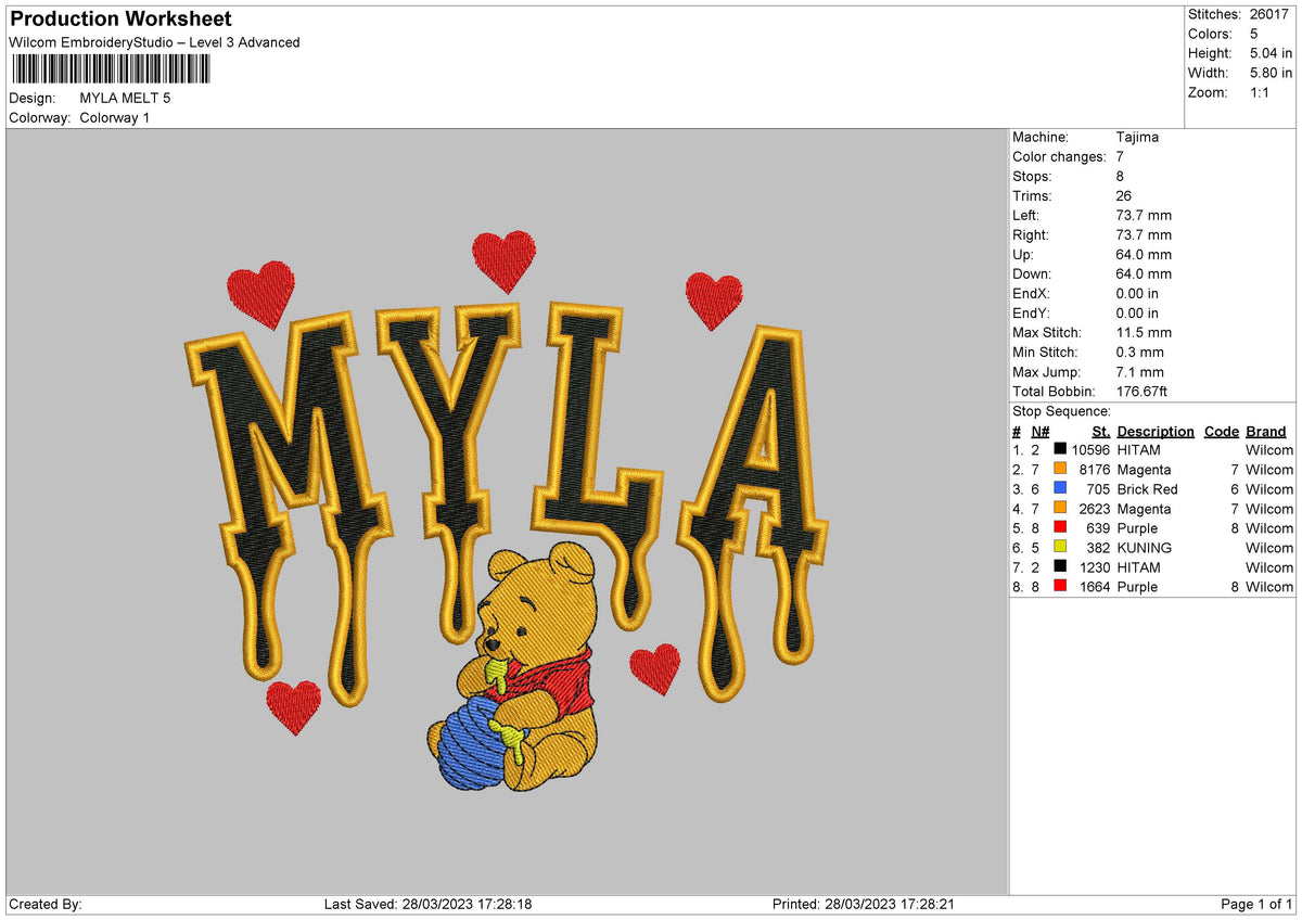 Myla Melt Embroidery