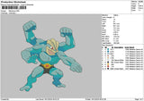Machamp Embroidery File 6 sizes