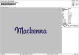 Mackennatext Embroidery File 6 sizes