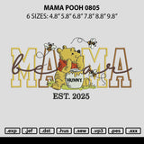 Mama Pooh 0805 Embroidery File 6 sizes