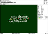 Xmastext 2411 Embroidery File 6 sizes