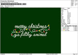 Xmastext 2411 Embroidery File 6 sizes