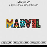 Marvel v3 Embroidery File 6 size