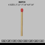 Match Embroidery File 6 sizes