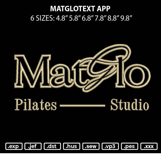 Matglotext App Embroidery File 6 sizes