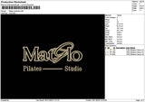 Matglotext App Embroidery File 6 sizes