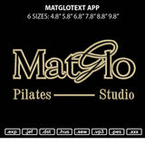 Matglotext App Embroidery File 6 sizes