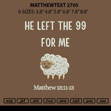 Matthewtext 2705 Embroidery File 6 sizes
