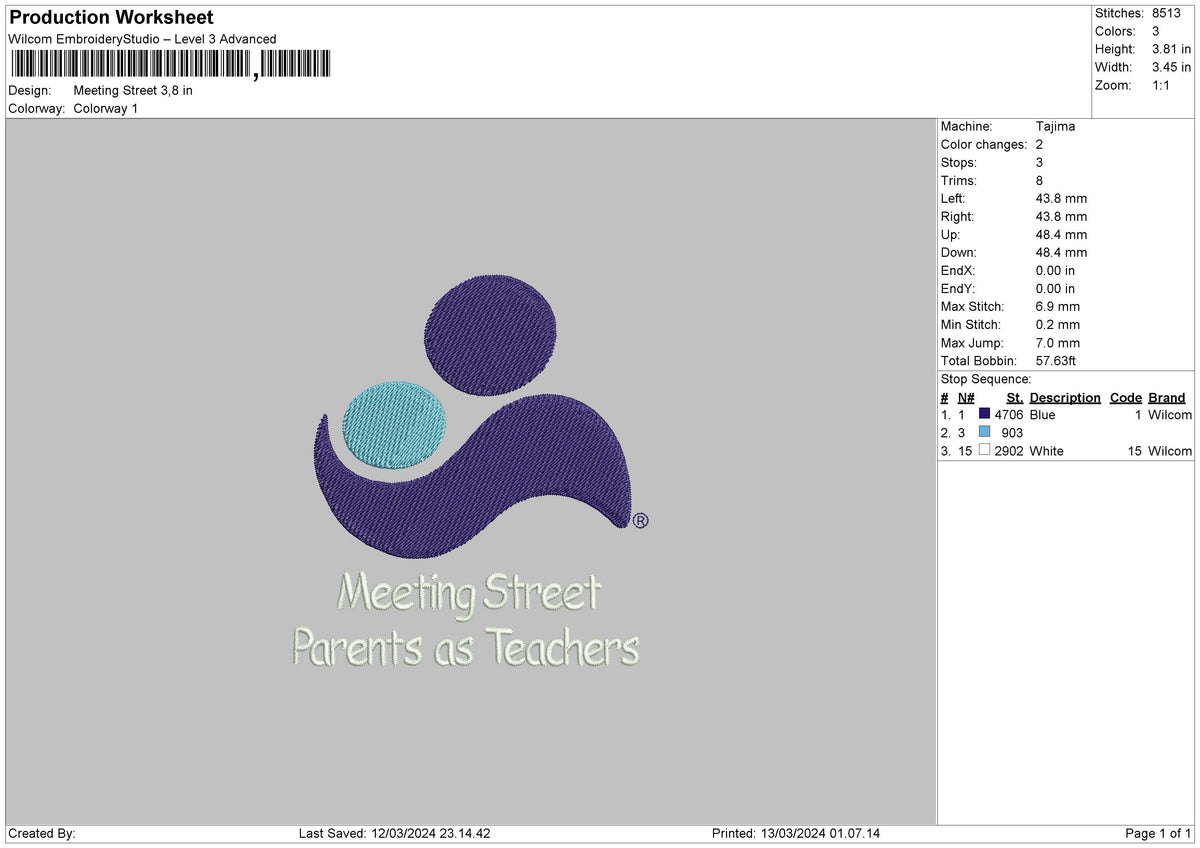 Logo 1203 Embroidery File 6 sizes