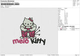 Mello Kitty Embroidery File 6 size