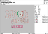 Mexicotext 1011 Embroidery File 6 sizes
