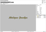 Grandpa Text Embroidery File 6 sizes