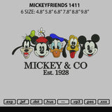 Mickeyfriends 1411 Embroidery File 6 sizes