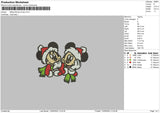 Mickey Xmas 1309 Embroidery File 6 sizes