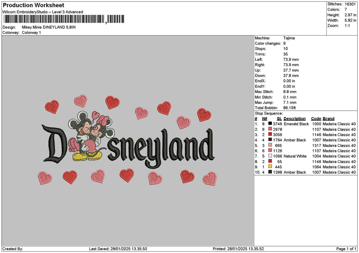 Dland Mickey Lov 03 Embroidery File 6 sizes