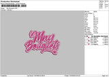 Mnytext v1 Embroidery File 6 sizes
