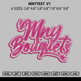 Mnytext v1 Embroidery File 6 sizes