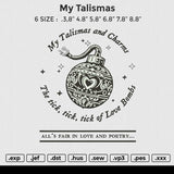 My Talismas Embroidery File 6 size