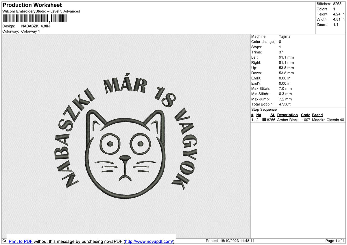 NABASZKI Embroidery File 6 size