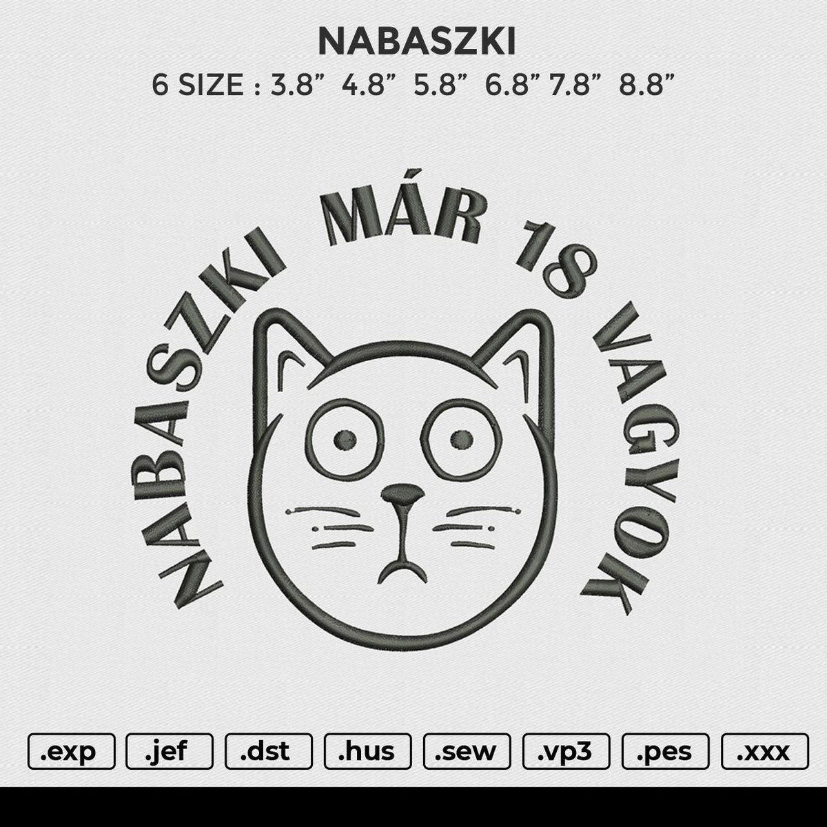 NABASZKI Embroidery File 6 size