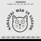 NABASZKI Embroidery File 6 size