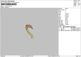 Tail 01 Embroidery File 6 sizes