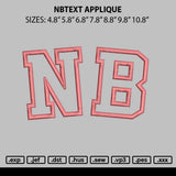 Nbtext Applique Embroidery File 6 sizes