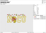 NCU Pooh Embroidery File 6 size