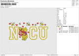 NCU Pooh Embroidery File 6 size