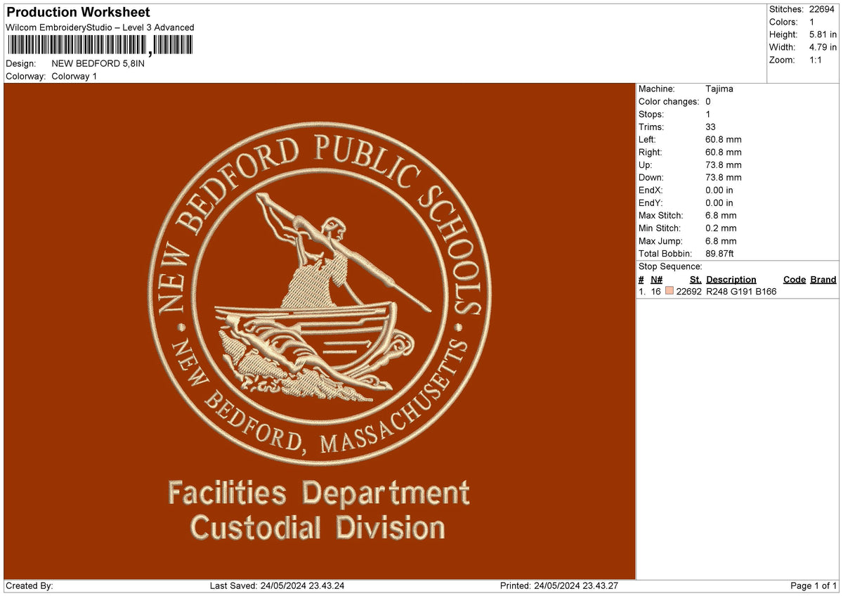 Bedfordcircle Embroidery File 6 sizes