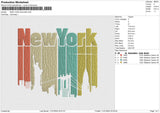 New York Silhouette Embroidery File 6 size
