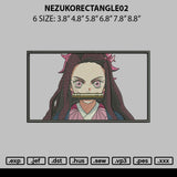 Nezukorectangle 02 Embroidery File 6 sizes
