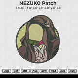 Nezuko Patch Embroidery File 6 size