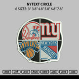 Nytext Circle Embroidery File 6 sizes