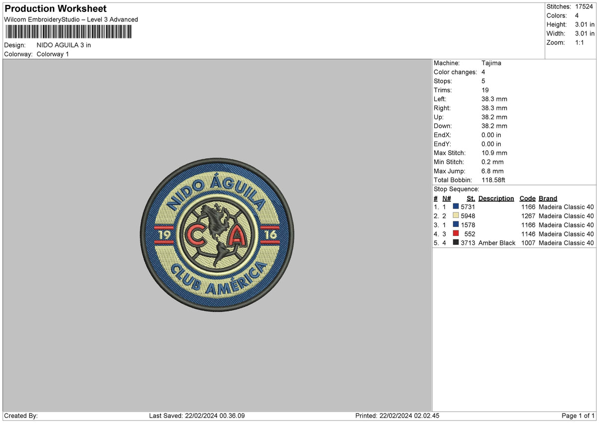 Nidocircle Embroidery File 6 sizes