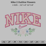 Nike 2 Outline Flowers