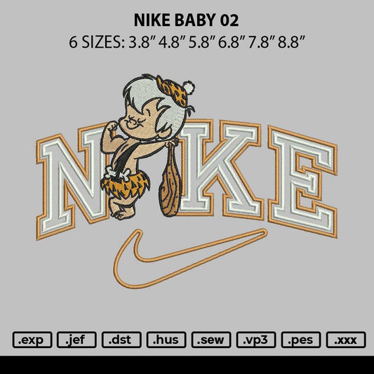 Nike Baby 02 Embroidery File 6 sizes