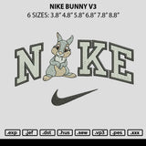 Nike Bunny V3 Embroidery File 6 sizes