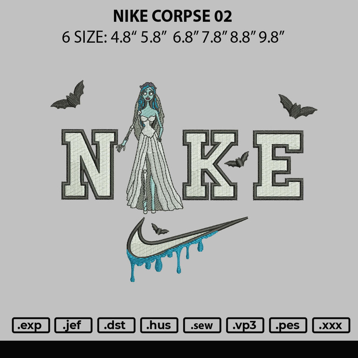 Nike Corpse 02 Embroidery File 6 sizes