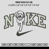 Nike Dog 0212b Embroidery File 6 sizes