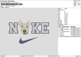 Nike Dog 2111 Embroidery File 6 sizes