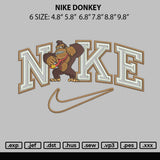 Nike Donkey Embroidery File 6 sizes