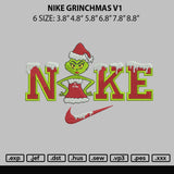 Nike Grinchmas V1 Embroidery File 6 sizes